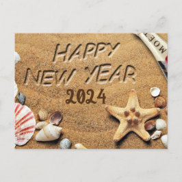 Cartão Postal De Festividades Cartão-postal de feriado do Feliz ano novo Seashel