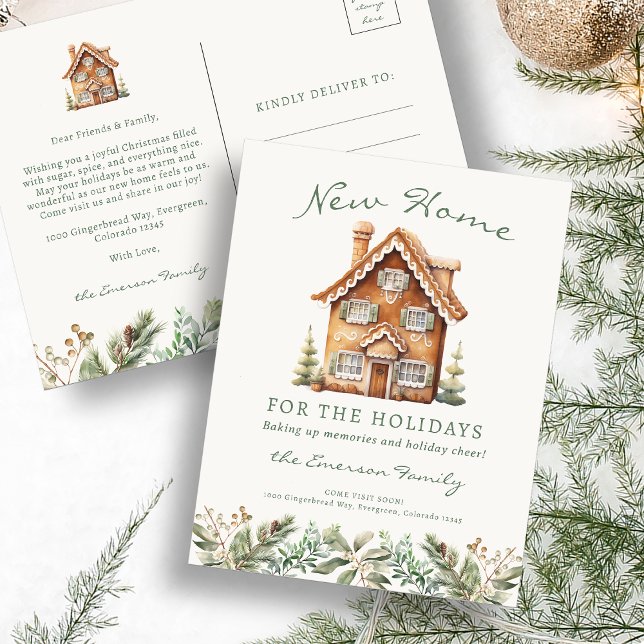 Cartão Postal De Festividades Cartão-postal de Feriado em Movimento (New Home Moving Holiday Postcard
)