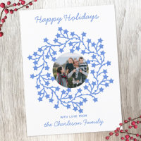 Cartão-postal de Feriado Escandinavo com Feriado E