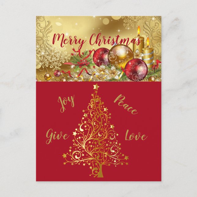 Cartão Postal De Festividades Cartão-postal de feriado para belas expressões (Frente)