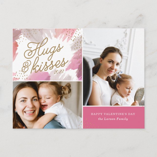 Cartão Postal De Festividades Cartão-postal de feriado para Namorados de fotos e (Frente)