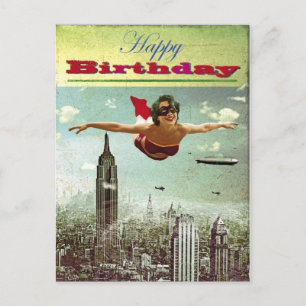 Cartão Postal De Festividades Cartão-postal de Feriado Vintage Engraçado