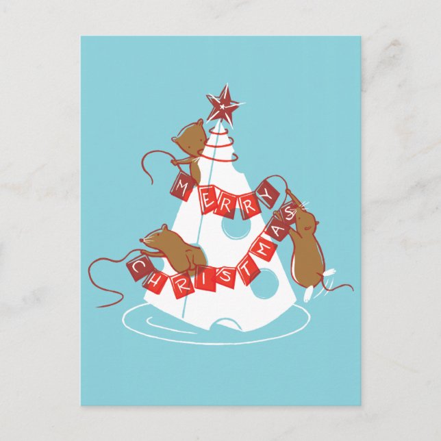 Cartão Postal De Festividades Cartão-postal de Férias Cheesemas de feliz (PERSON (Frente)