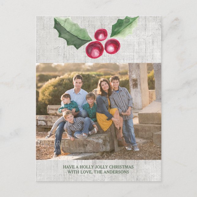 Cartão Postal De Festividades Cartão-postal de férias com Bruly e Berries (Frente)