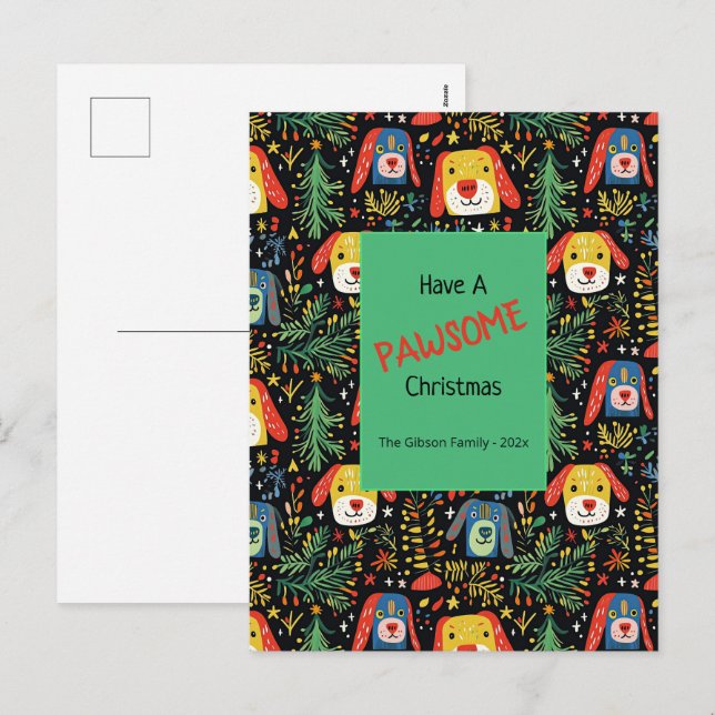 Cartão Postal De Festividades Cartão-postal de Férias de Natal (Frente/Verso)