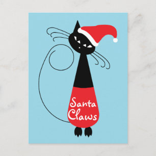 Cartão Postal De Festividades Cartão-postal de Férias de Natal com papais noei