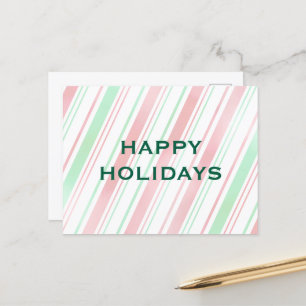Cartão Postal De Festividades Cartão-postal de férias feliz da Peppermint R/G