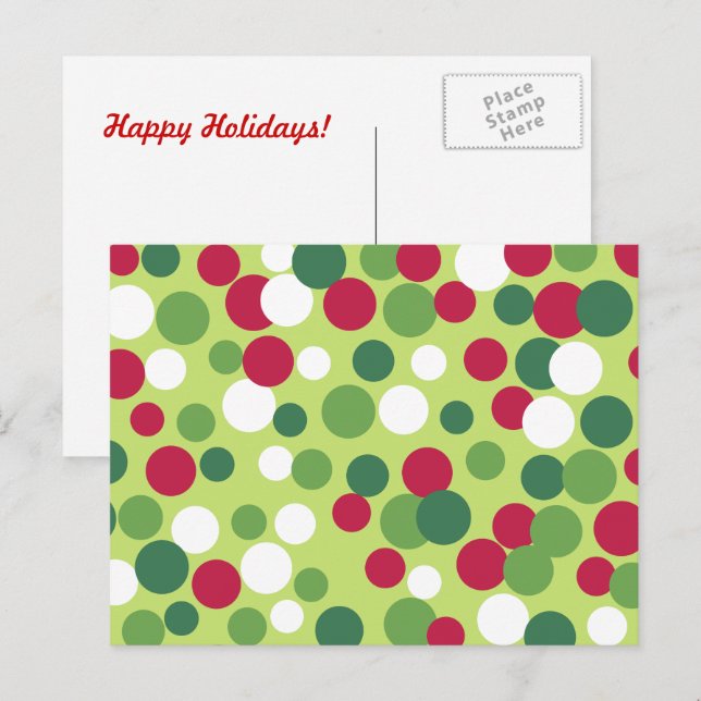 Cartão Postal De Festividades Cartão-postal de férias festivo (Frente/Verso)