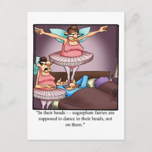 Cartão Postal De Festividades Cartão-postal de Férias Humor Engraçado Sugarplum