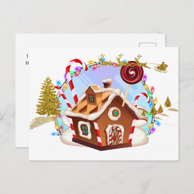 Cartão Postal De Festividades Cartão-postal de Férias Mágicas (Frente/Verso)