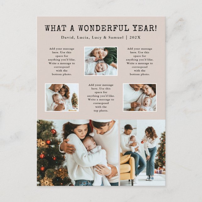 Cartão Postal De Festividades Cartão-postal de Férias Moderno do Tan (Frente)