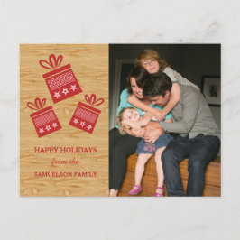 Cartão Postal De Festividades Cartão-postal de Férias Red Rustic