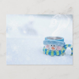Cartão Postal De Festividades Cartão-postal de ilustração Snowman