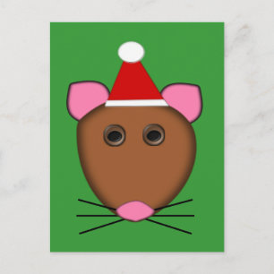 Cartão Postal De Festividades Cartão-postal de Mouse Feliz de Natal