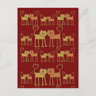 Cartão Postal De Festividades Cartão-postal de namorados com Textura Cinzenta A