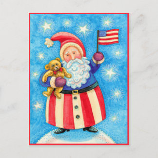 Cartão Postal De Festividades Cartão-postal de Natal americano
