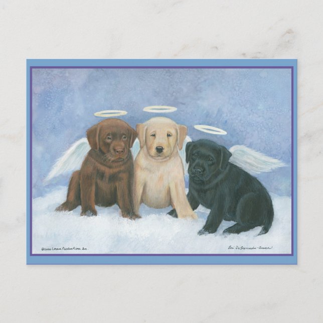 Cartão Postal De Festividades Cartão-postal de Natal Angels Labbies (Frente)