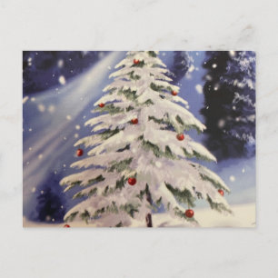 Cartão Postal De Festividades Cartão-postal de Natal Branco