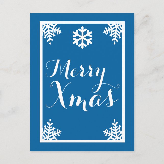 Cartão Postal De Festividades Cartão-postal de Natal Crystal Snowflake (Frente)