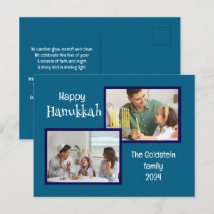 Cartão Postal De Festividades Cartão-postal de Natal da Família Hannukah 2