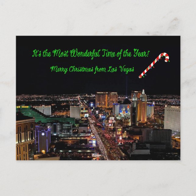 Cartão Postal De Festividades Cartão-postal de Natal de Ano Mais Maravilhoso (Frente)