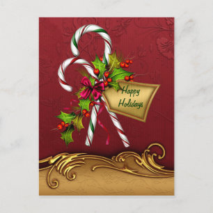 Cartão Postal De Festividades Cartão-postal de Natal de Candi Personalizado