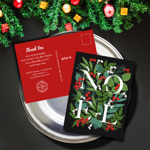 Cartão Postal De Festividades Cartão-postal de Natal de Greenerescência de Negóc