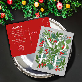 Cartão Postal De Festividades Cartão-postal de Natal de Greenerescência de Negóc