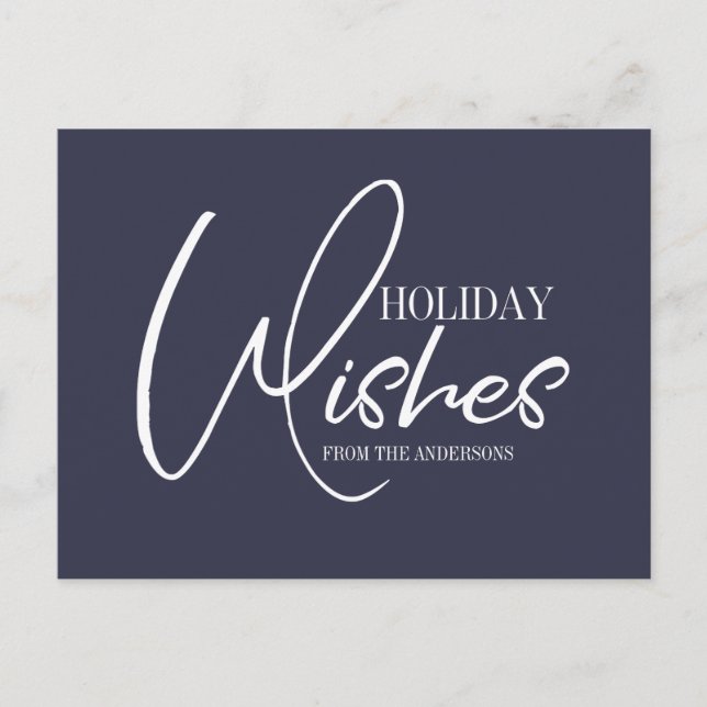 Cartão Postal De Festividades Cartão-postal de Natal de Holiday (Frente)