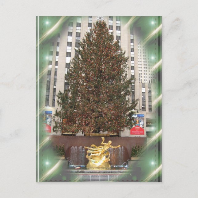 Cartão Postal De Festividades Cartão-postal de Natal de Nova Iorque (Frente)