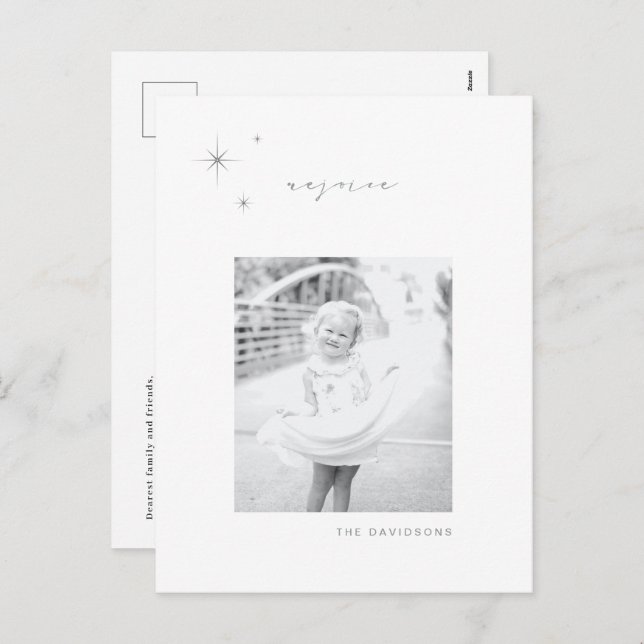 Cartão Postal De Festividades Cartão-postal de Natal de Realegação Radiante Bran (Frente/Verso)