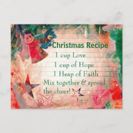 Cartão Postal De Festividades Cartão-postal de Natal de receitas bonitas