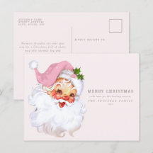 Cartão-postal de Natal de Santa Claus Jolly