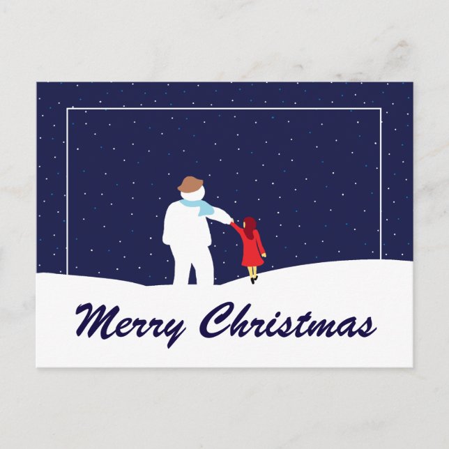 Cartão Postal De Festividades Cartão-postal de Natal de Snowman (Frente)