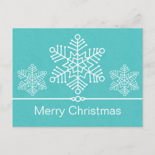 Cartão Postal De Festividades Cartão-postal de Natal Delicado Snowflakes