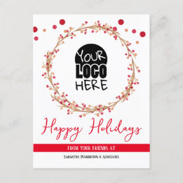 Cartão Postal De Festividades Cartão-postal de Natal do Logotipo