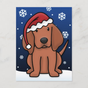 Cartão Postal De Festividades Cartão-postal de Natal do Redbone Coonhound