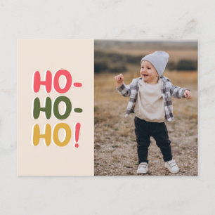 Cartão Postal De Festividades Cartão-postal de Natal e Férias com Foto