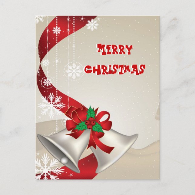 Cartão Postal De Festividades Cartão-postal de Natal e Fitas (Frente)