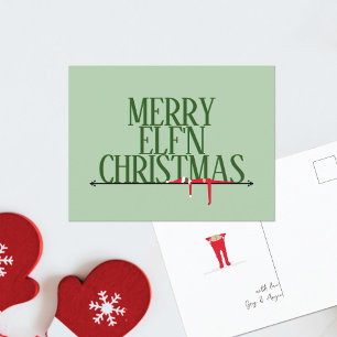 Cartão Postal De Festividades Cartão-postal de Natal Elf Shenanigans