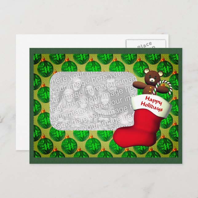 Cartão Postal De Festividades Cartão-postal de Natal em estoque (Frente/Verso)