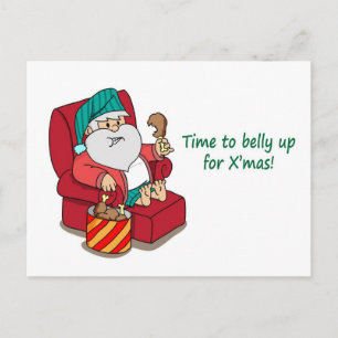 Cartão Postal De Festividades Cartão-postal de Natal engraçado: Papais noeis acu