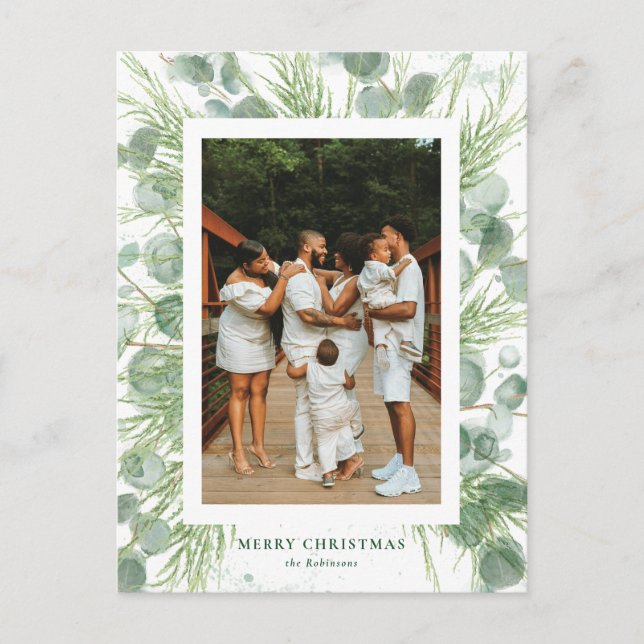 Cartão Postal De Festividades Cartão-postal de Natal Eucalyptus e Pine (Frente)