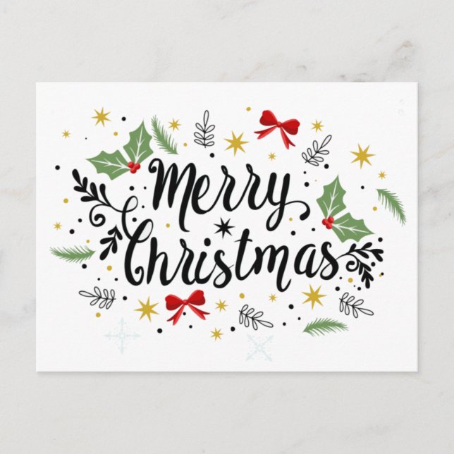 Cartão Postal De Festividades Cartão-postal de Natal - Feliz Natal (Frente)