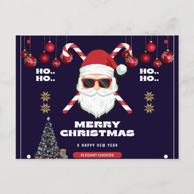 Cartão Postal De Festividades Cartão-postal de Natal feliz - Um bom feriado (Frente)