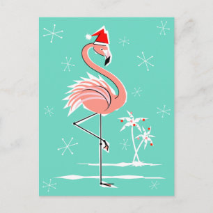 Cartão Postal De Festividades Cartão-postal de Natal Flamingo