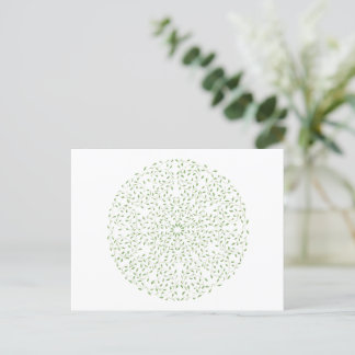 Cartão Postal De Festividades Cartão-postal de Natal Green Mandala