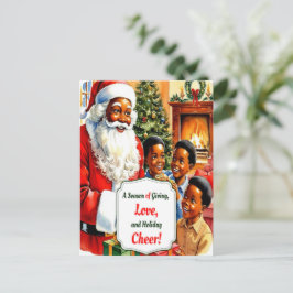 Cartão Postal De Festividades Cartão-postal de Natal Inspirador Africano-America