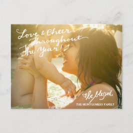 Cartão Postal De Festividades Cartão-postal de Natal manuscrito e amado 311