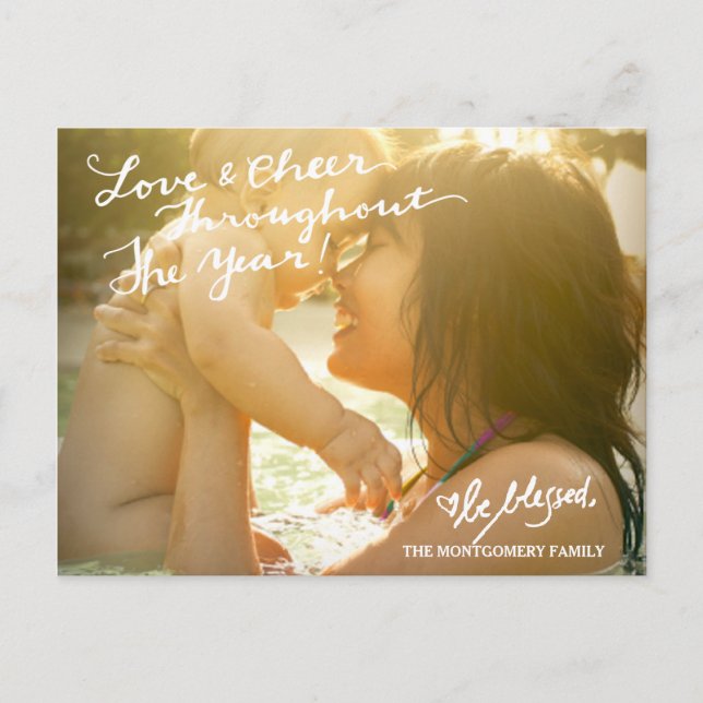 Cartão Postal De Festividades Cartão-postal de Natal manuscrito e amado 311 (Frente)